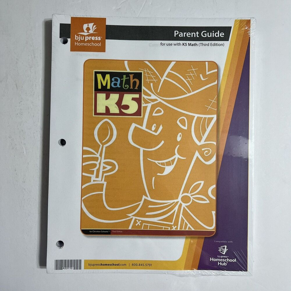 BJU Press Bob Jones Homeschool Curriculum Math K5 Parents Guide Third Edition